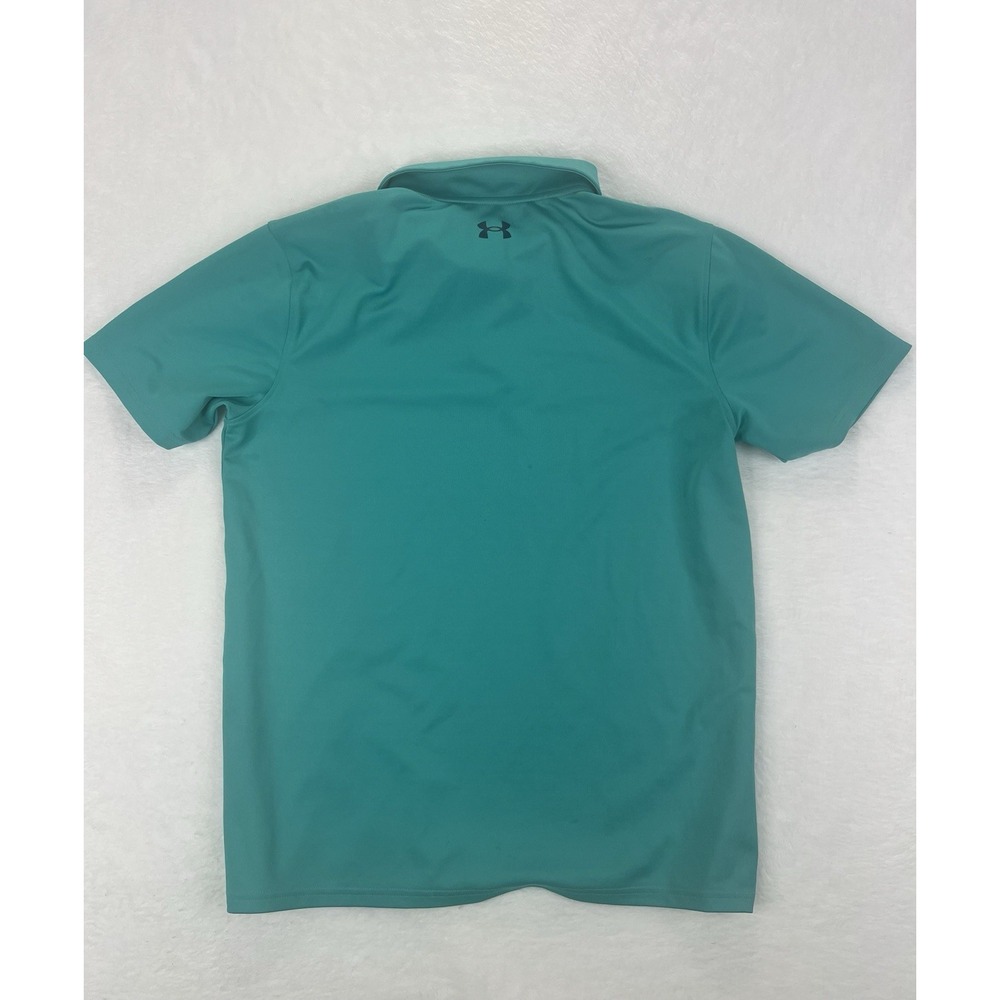 Under‎ Armour Youth XL Golf Polo Shirt Loose Fit Teal Green Short Sleeve Boys - Picture 10 of 10